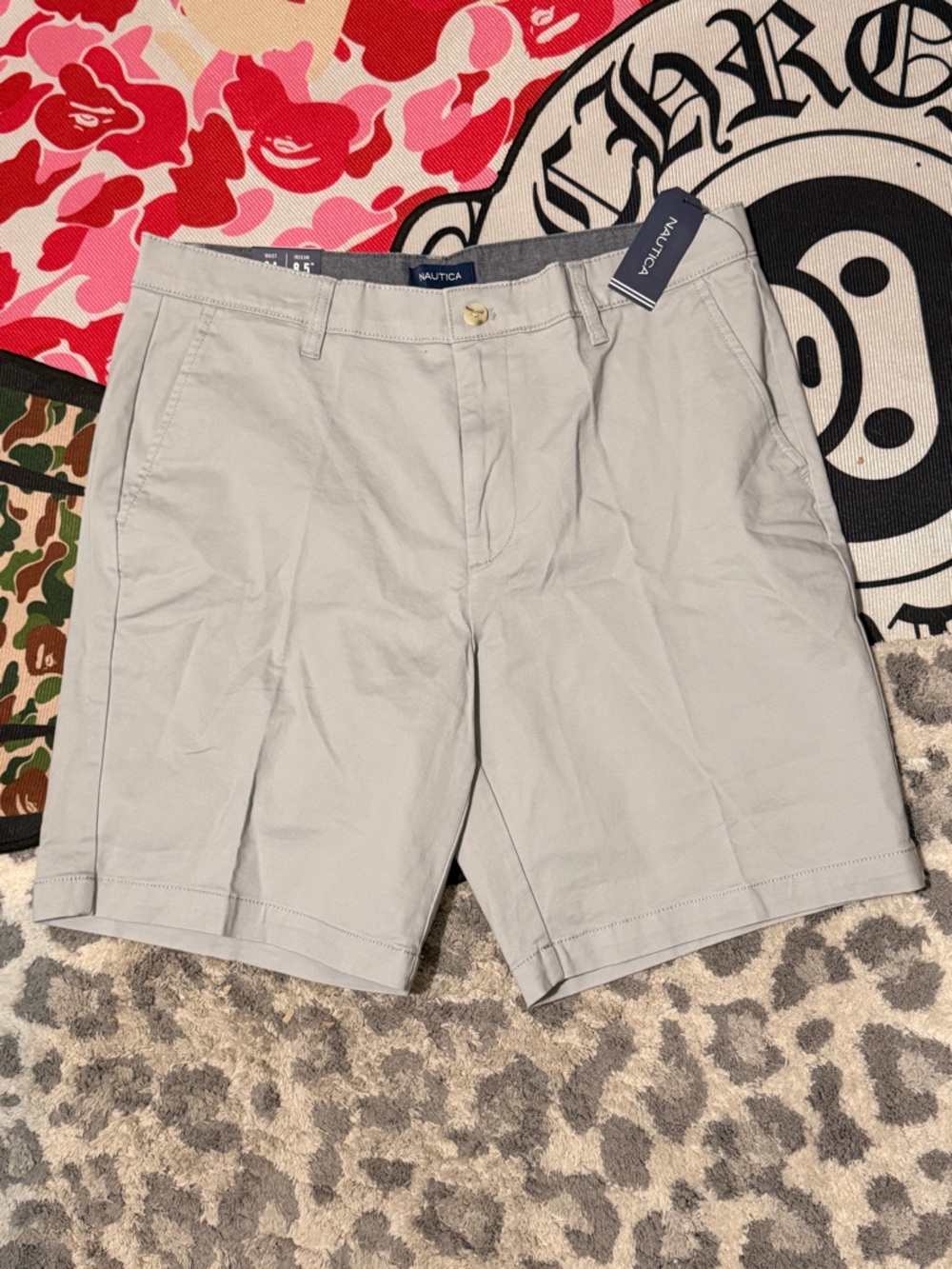 Nautica Light Gray Men's Cargo Shorts